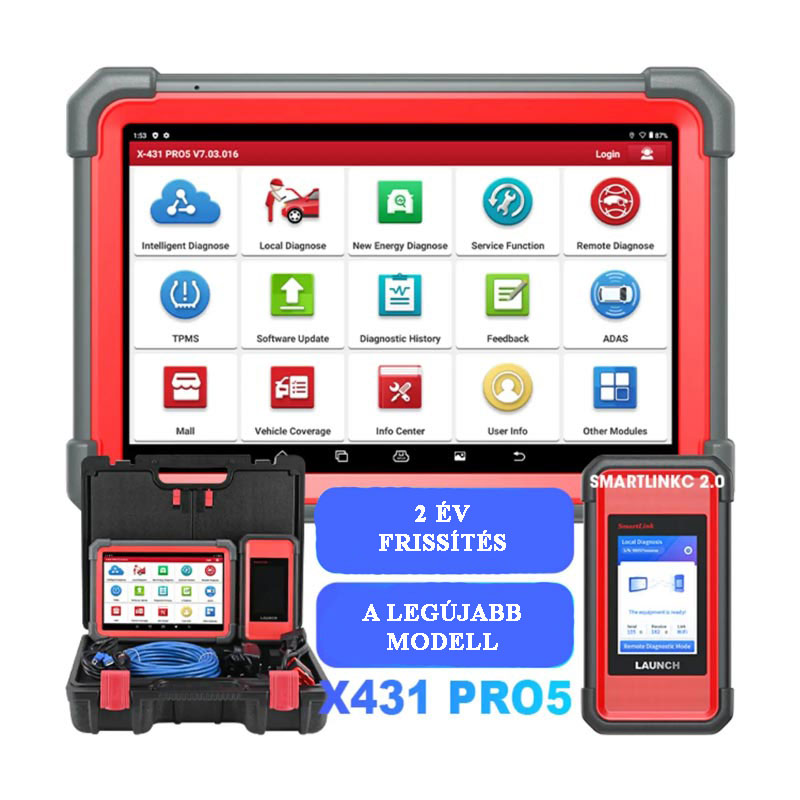Launch X431 PRO 5 / ECU ONLINE gyártói szintű programozás, 2 év frissítés - Image 5