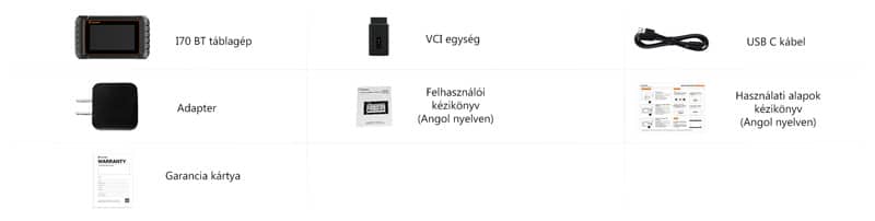 Foxwell i70BT tartozékok
