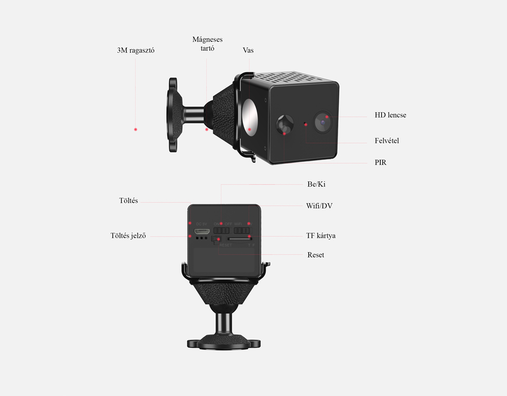VStarcam CB71 mini vezeték nélküli kamera, Wifi - Image 4