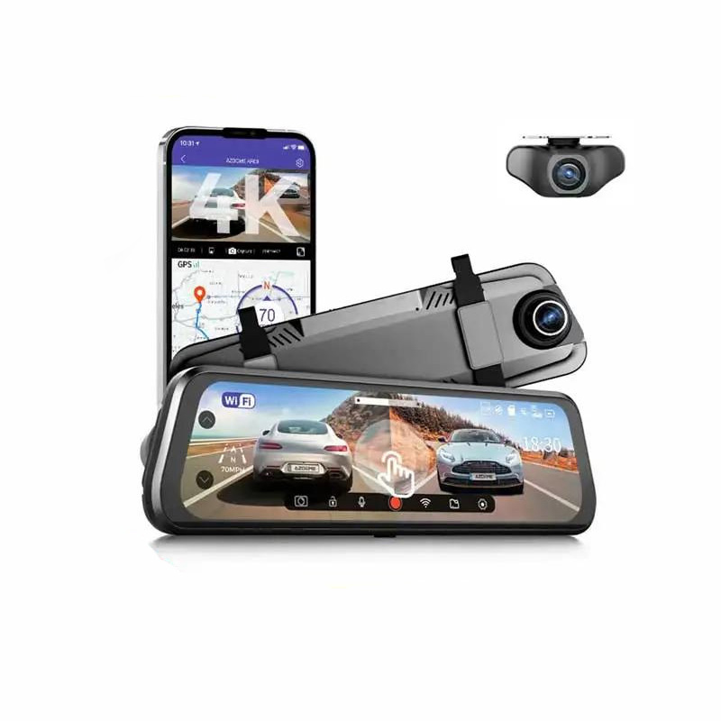 AZDOME AR09 4K + 1080P hátsó ANGOL nyelvű Wifis autós fedélzeti kamera