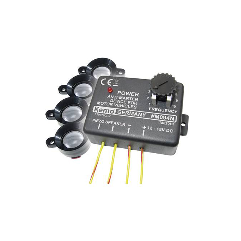 Kemo M094N ultrahangos nyestriasztó + 4db piezo hangszóró, 12V