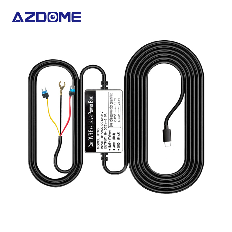 AZDOME HT03 Hardwire Kit, 24H parkolási adapter, Type-C