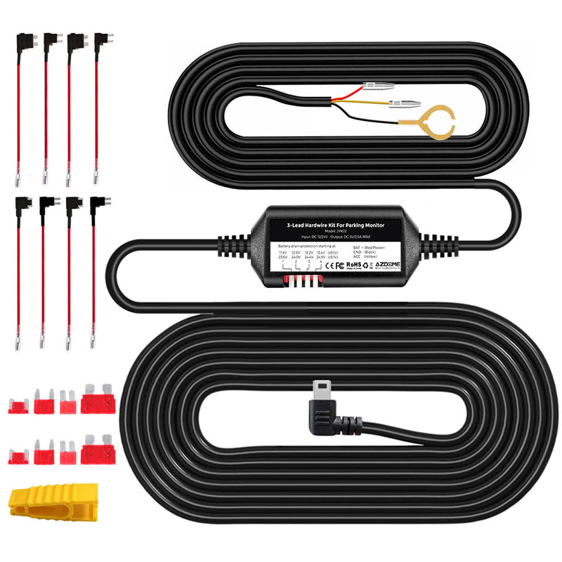 AZDOME JYX02 Hardwire Kit, állítható 24H parkolási adapter, Mini