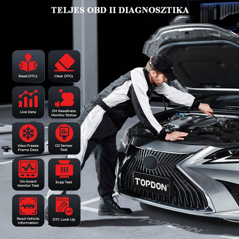 TOPDON TopScan Pro Bluetooth diagnosztika, 2026 - Image 3