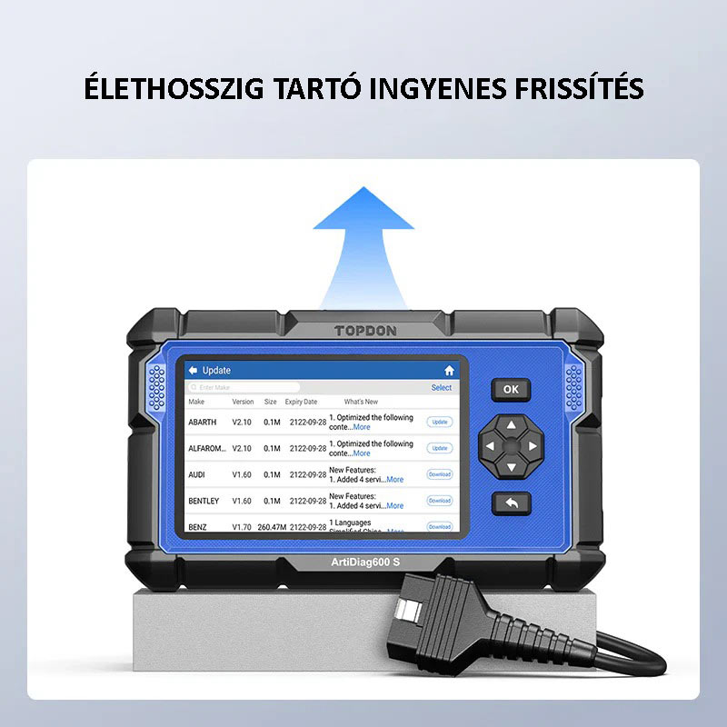 TOPDON ArtiDiag600 S diagnosztika, 2026-os modell - Image 2