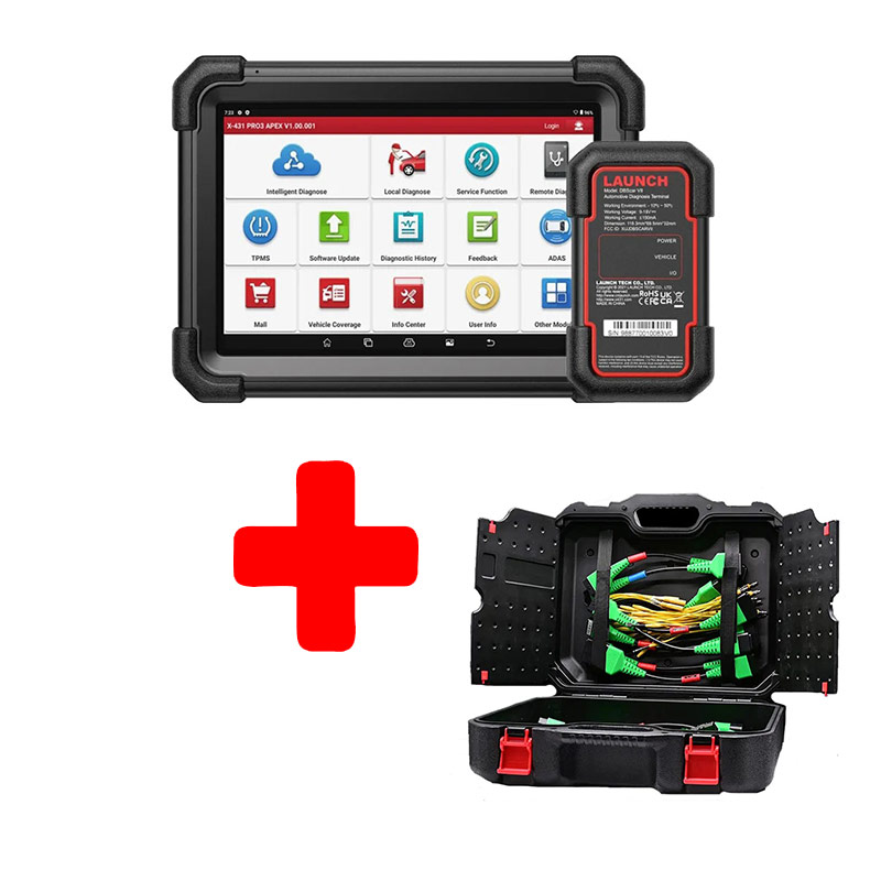 LAUNCH X-431 PRO3 APEX + X-431 EV Kit diagnosztikai csomag