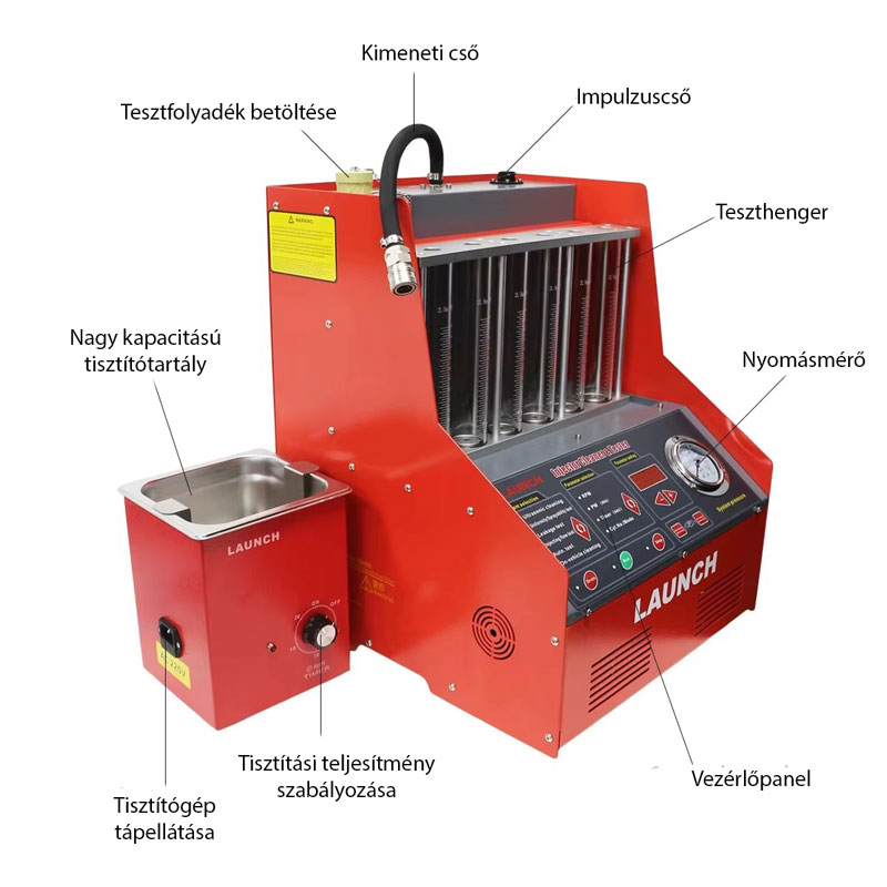 launch x431 cnc602a injektor tisztító