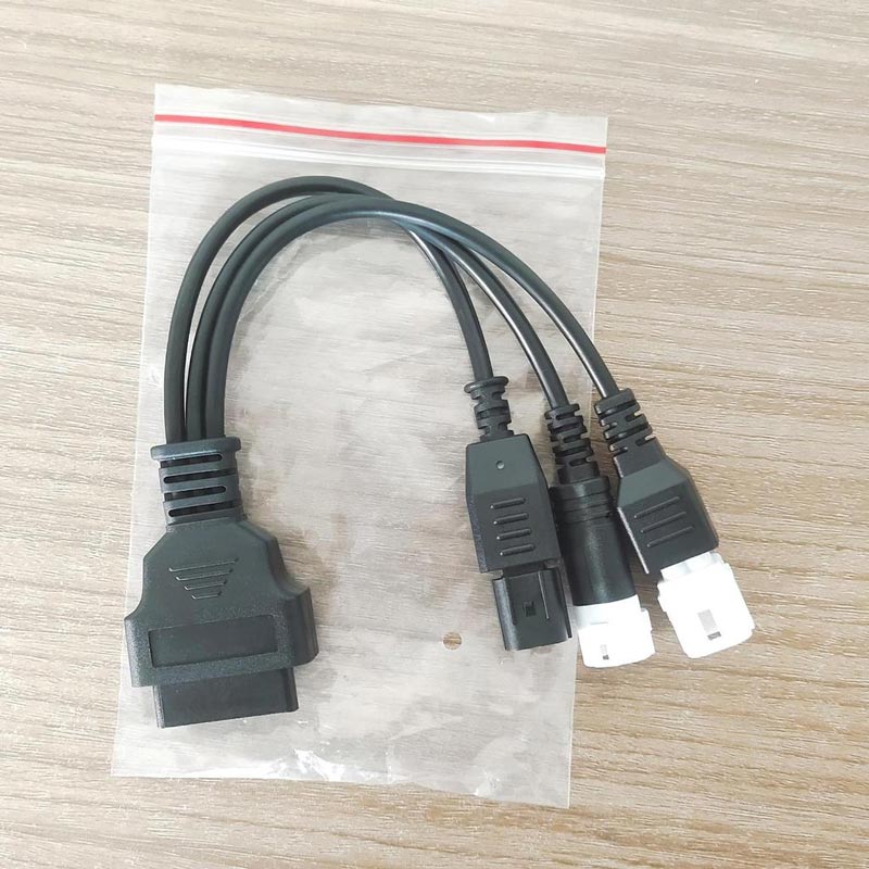 Yamaha 3 és 4 pin + Honda 6 pin OBD átalakító kábel, 3 az 1-ben - Image 3